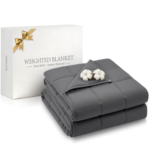 15lb Cooling Weighted Blanket, 60"x80" Queen Size Breathable Heavy Blanket