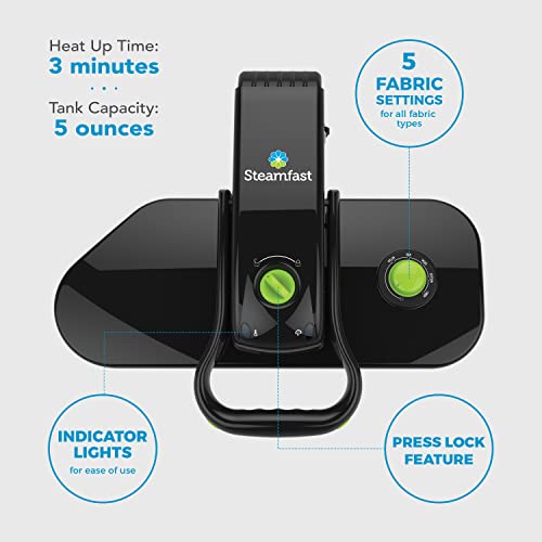 Mid-Size Fabric Steam Press with Non-Stick Surface and 5 Heat Settings