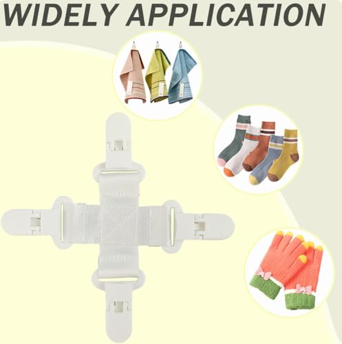 4-Pack Bed Sheet Detangler Clips to Reduce Laundry Tangles