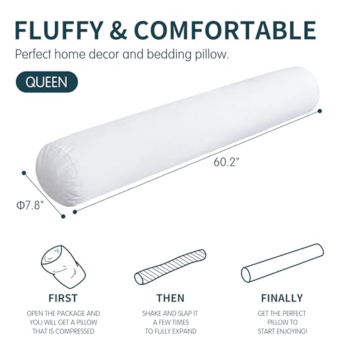 Memory Foam Body Pillow 7.8"x60" with Removable Velvet Cover