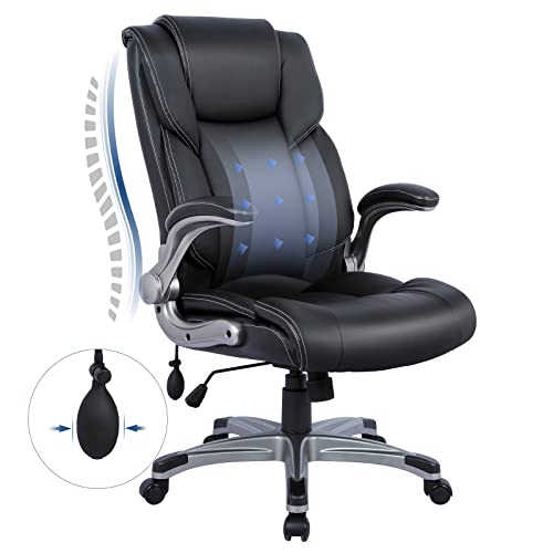 Ergonomic High Back Executive Office Chair with Inflatable Lumbar Support