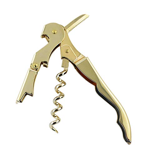 Oenophilia Gold Duo-Lever Waiter's Corkscrew - Professional Plated Wine Opener