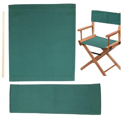 Director Chair Replacement Canvas Kit with Wooden Sticks, Green