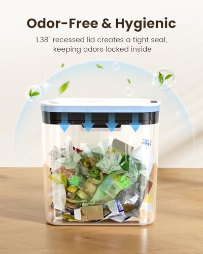 5 Gallon Automatic Motion Sensor Trash Can, Slim Touchless Garbage Bin with Lid