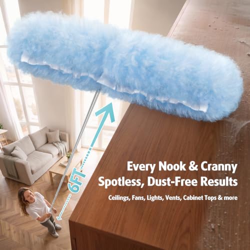 6ft Extendable Microfiber Duster Kit with 20 Disposable Refills