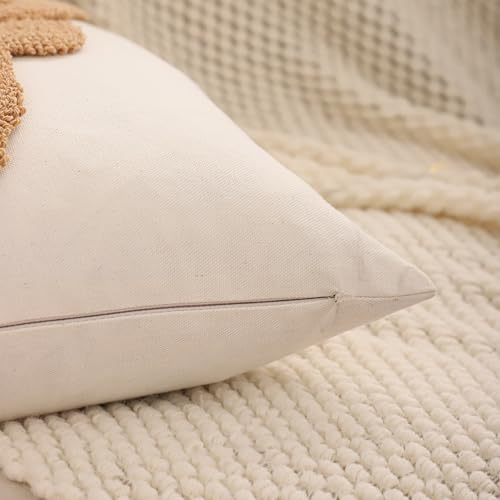 LUOYEHK Caramel Reindeer Christmas Pillow Covers 18x18 Set of 2 Rustic Holiday Decor