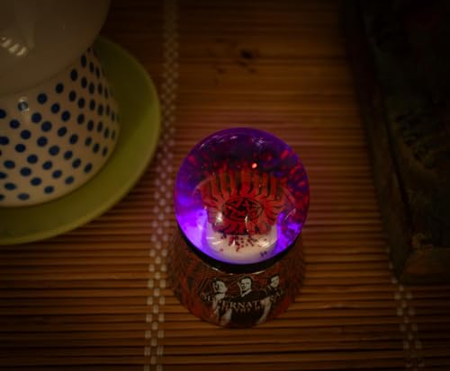 Anti-Possession Symbol Light-Up Mini Snow Globe - 2.75 Inch Desk Decor