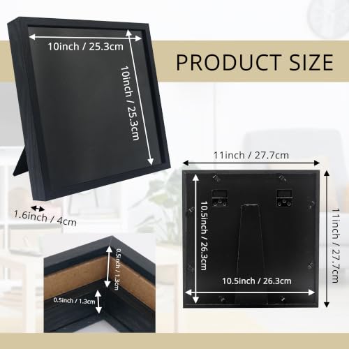 11x11 Enamel Pin Display Case with Glass Cover - Wall or Tabletop Shadow Box
