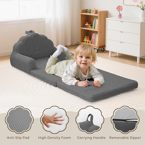 Convertible Kids Foam Sofa - 2-in-1 Fold Out Chair for Play and Reading