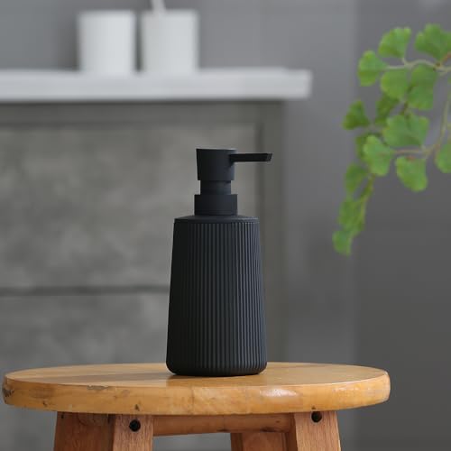 YAUKPH Matte Black Small Soap Dispenser for Bathroom and Kitchen
