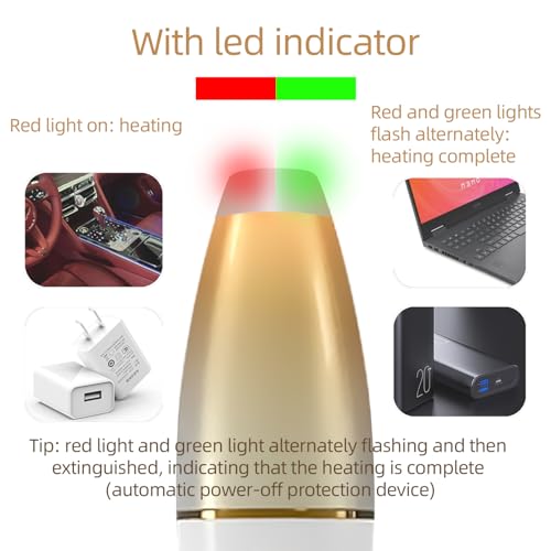 USB Hand Warmer with LED Indicator & Fast Heating, Portable Outdoor Heating Stick