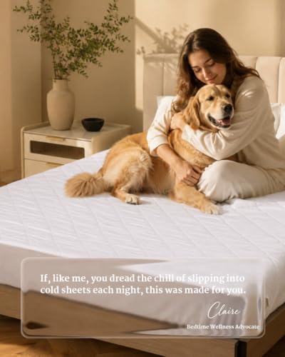 Heated Mattress Pad Queen - Fast Heating, Dual Control & Plush Comfort