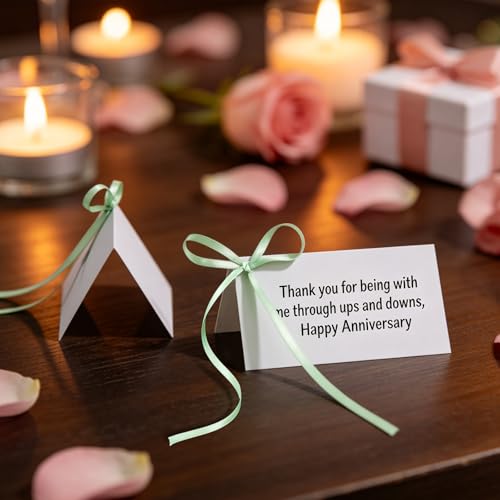 60 Set Pre-Tied Bow Wedding Name Place Cards with Satin Ribbon Sage Green