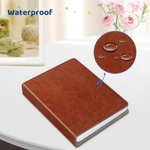 5x7 Photo Album, 52 Pocket Small Picture Keepsake Book with Leather Cover