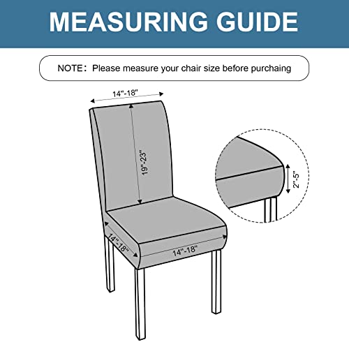 Waterproof Dining Chair Covers Set of 4 - Stretch Fit, Jacquard