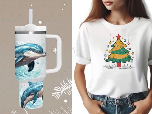 AMZUShome 40 OZ Dolphin Tumbler with Handle - Personalized Dolphin Lover Gift