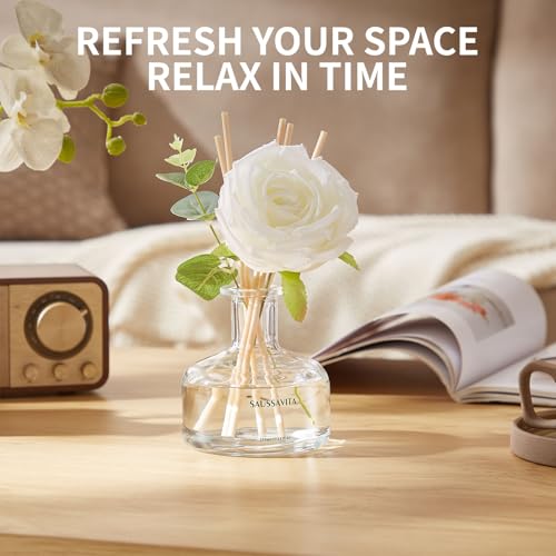 Floral Reed Diffuser Set, 7.1oz Long Lasting Home Fragrance with 7 Sticks