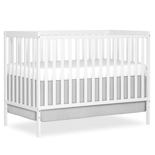 Convertible 5-in-1 Baby Crib Solid Wood White