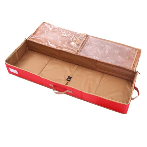 Gift Wrapping Paper Storage Container 600D Oxford Red 42x14