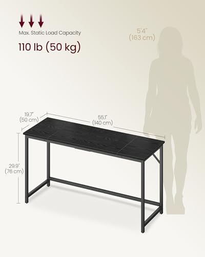 55-Inch Minimalist Computer Desk, Modern Home Office Study Work Table