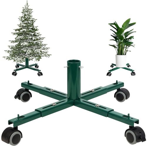 Rolling Christmas Tree Stand Base with Wheels for Artificial Trees up to 7.5 FT