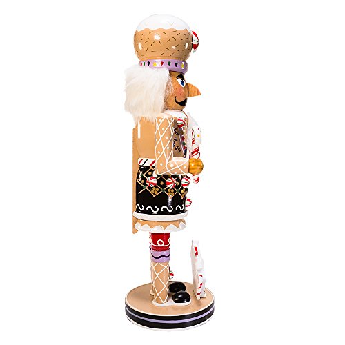 16-Inch Wooden Gingerbread Christmas Nutcracker Tabletop Holiday Decor