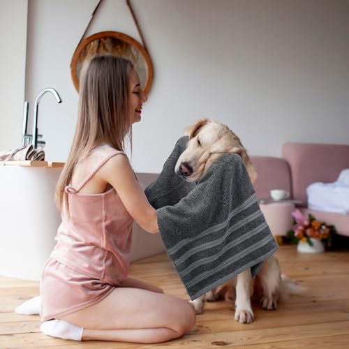 Utopia Towels 4-Pack Oversized XL Bath Towels, 30x60 in, Grey