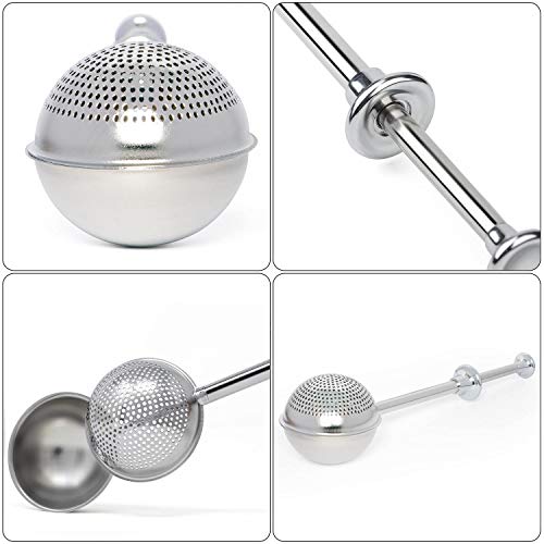 Stainless Steel Flour Duster Wand for Baking - Spring-Press Handle