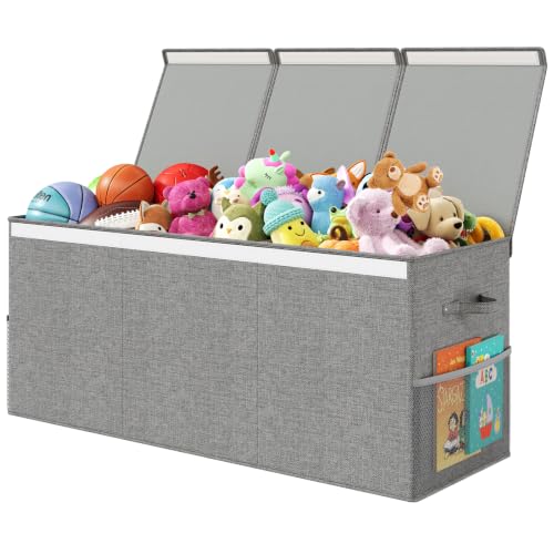 150L Extra Large Toy Storage Chest with Lid - Foldable Organizer Bin
