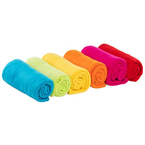 CAI TENG Multicolor Pack of 6 Lightweight Fleece Throw Blankets - 50x60 inch
