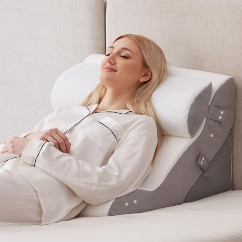 Adjustable 3PCS Wedge Pillow Set for Back Support & Recovery