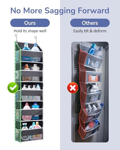 ULG Over the Door Organizer with 5 Large Pockets and 10 Mesh Side Pockets