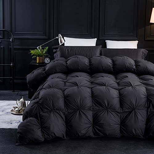 Three Geese Pinch Pleat Feather & Down Comforter - Queen Duvet Insert