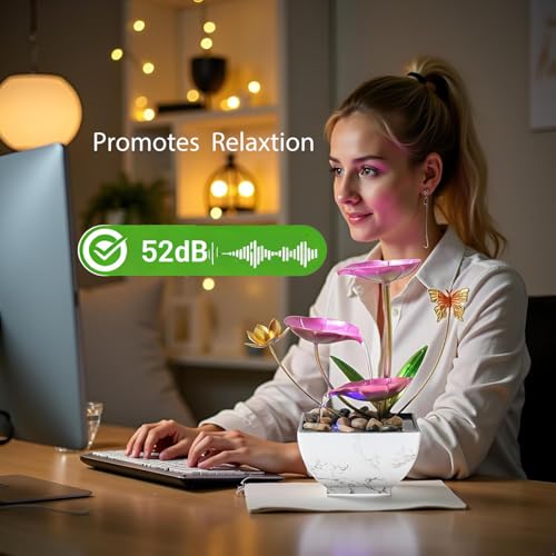 Zen Lotus Tabletop Water Fountain - Indoor Desktop Waterfall