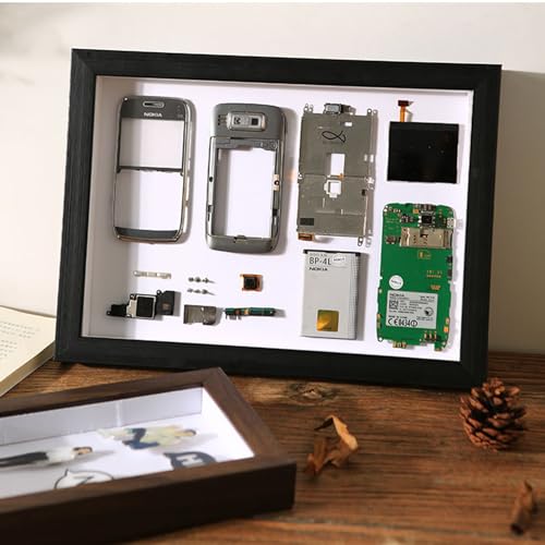 5x7 Shadow Box Frame Set - 4 Pack Black Display Case for Wall or Tabletop