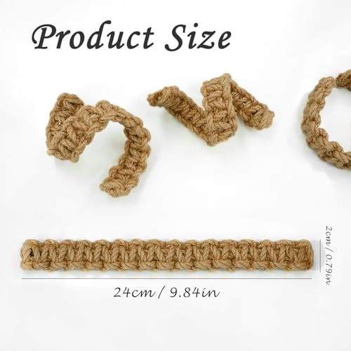 Braided Rope Curtain Tiebacks - 4 Pack, Flexible Boho Farmhouse Holdbacks