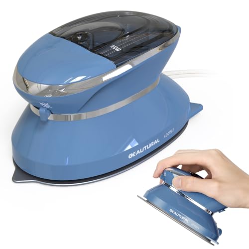 BEAUTURAL Mini Travel Steam Iron for Clothes with Dual Voltage