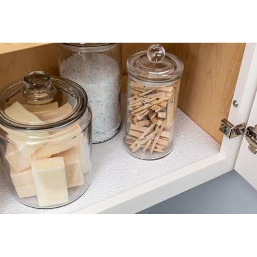Smooth Top EasyLiner for Cabinets & Drawers - Easy to Install & Cut to Fit - Shelf Paper & Drawer Liner Non Adhesive - Non Slip Shelf Liner for Kitchen & Pantry - 12in. x 24ft. - Beige