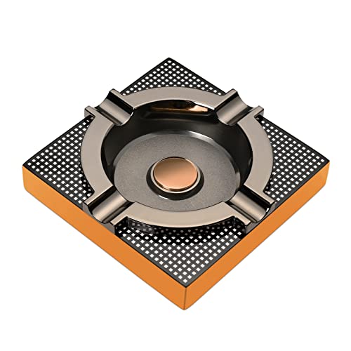 Modern Metal Cigar Ashtray with 4 Rests for Outdoor and Indoor Use