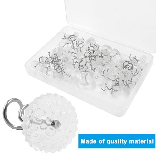 50 Pcs Clear Head Twist Pins for Upholstery, Slipcovers, and Bedskirts
