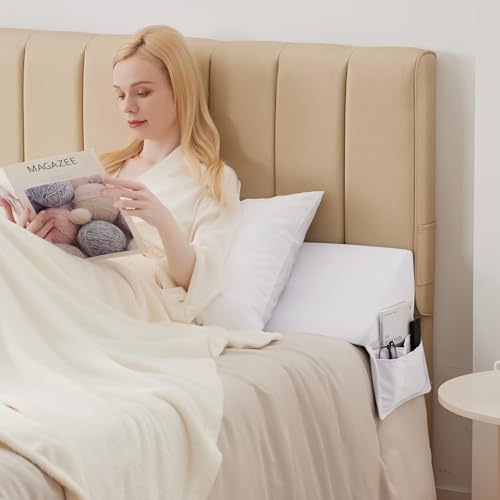 King Bed Wedge Pillow for Headboard Gap - 76"x10"x6" White