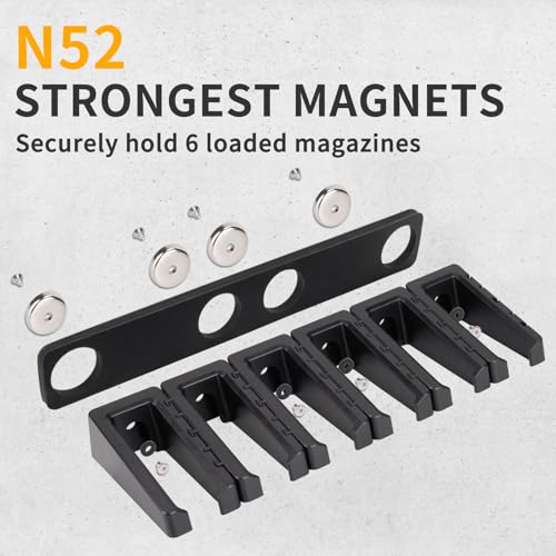 Magnetic Magazine Wall Mount for 5.56 .223 Magazines, ABS Storage Organizer