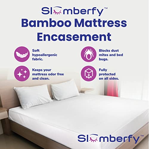 Twin XL Waterproof Bamboo Viscose Mattress Encasement 360° Zipper