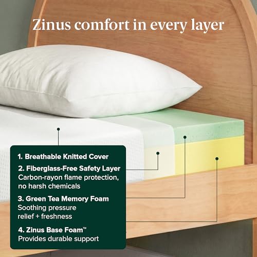 Zinus 5 Inch Green Tea Memory Foam Twin Mattress - Medium Firm