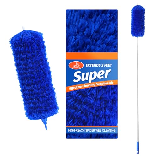 Extendable Microfiber Duster with Bendable Head for High Ceilings & Fans