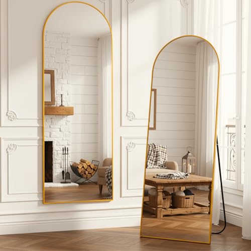 Arched Full Length Floor Mirror, 64x21 Inch Large Standing Mirror