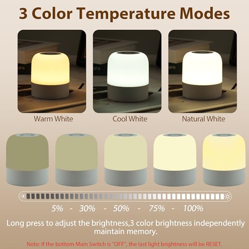 Portable Baby Night Light - Rechargeable LED Touch Lamp for Nursery & Nursing