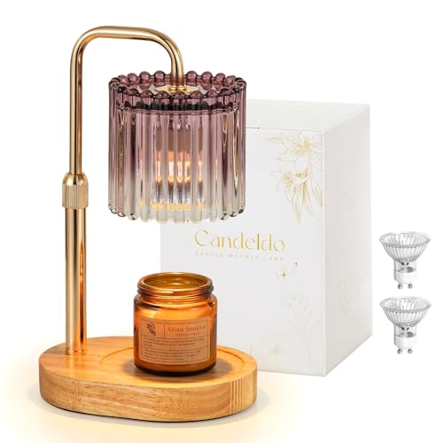 Candeldo Purple Candle Warmer Lamp with Timer & Adjustable Height