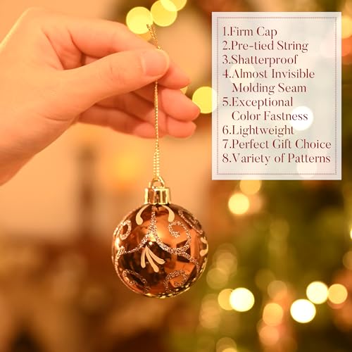 Valery Madelyn 100ct Christmas Ball Ornaments Set – Large Luxury Bronze Royal