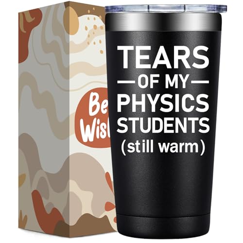 Tears Physics Black 20oz Stainless Steel Tumbler - Teacher Appreciation Gift